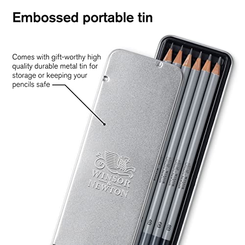 Winsor & Newton Studio Collection Artist Pencils, Graphite Pencils, Set of 6 - style: 6 Graphite Pencils