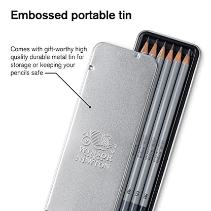 Winsor & Newton Studio Collection Artist Pencils, Graphite Pencils, Set of 6 - style: 6 Graphite Pencils