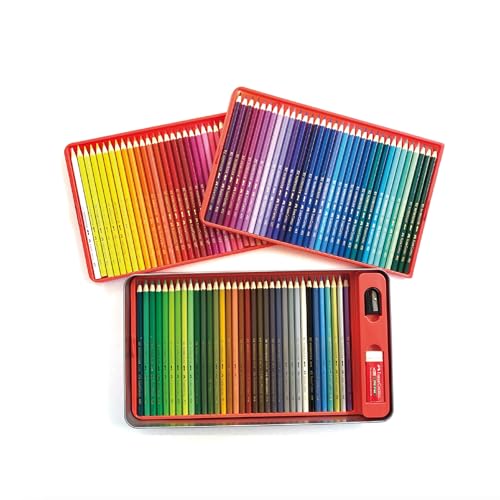 Faber Castell TFC-WCP/100C Watercolor Colored Pencils, Flat Can, Set of 100 Colors