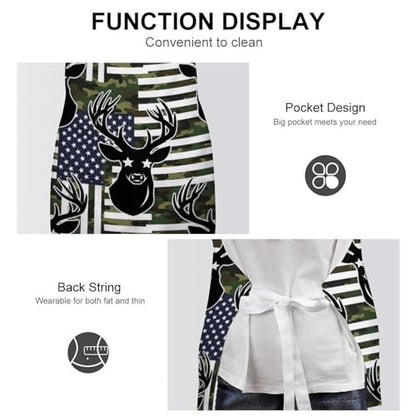 Cooking Apron for Adults with Pockets, Waterproof Oil Resistant Bib for Kitchen Restaurant BBQ Baking - color: Style (321)