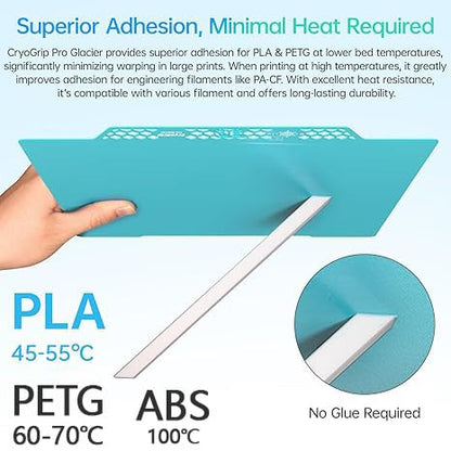 BIQU Cryogrip Pro Glacier for Prusa MK4/MK3/MK3S 3D Printer 254.5x241.5MM Panda Build Plate Double Sided Fine Textured Plate High Adhesion Heated Bed Upgrade Removable Easy Clean Spring Steel Sheet - style: Glacier(Prusa MK4/MK3/MK3S)