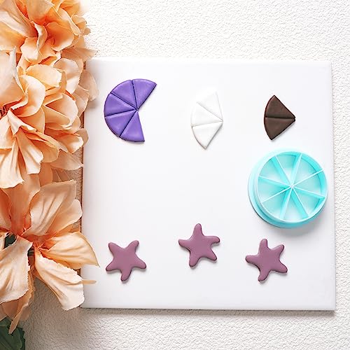 TAINSKY Color Recipe Wheel Polymer Clay Cutter Tool, Polymer Clay Recipe Cutter Guide