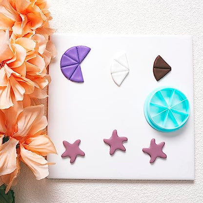 TAINSKY Color Recipe Wheel Polymer Clay Cutter Tool, Polymer Clay Recipe Cutter Guide