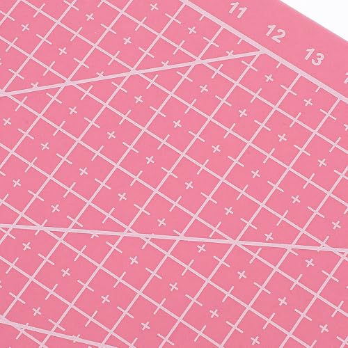 2pcs A5 Dual-sided Self-healing Silicone Craft Cutting Mats for Sewing Quilting and DIY Art Projects, Pink Hobby Table Protection Pads