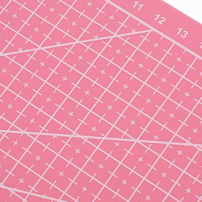 2pcs A5 Dual-sided Self-healing Silicone Craft Cutting Mats for Sewing Quilting and DIY Art Projects, Pink Hobby Table Protection Pads