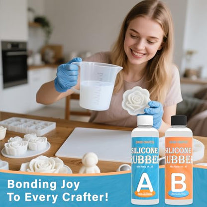 Bond Craftor Silicone Mold Making Kit 16oz, 15A Platinum Silicone for Resin Molds, Soap and Candle Molds - size: 16oz
