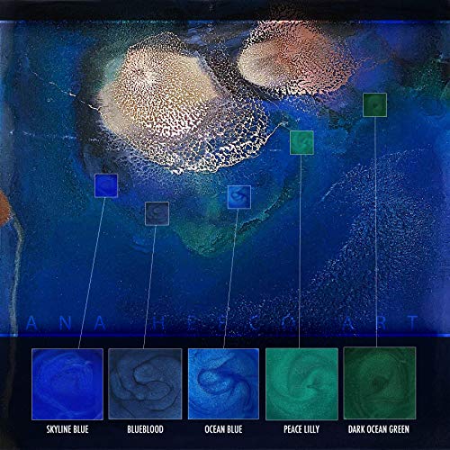 Eye Candy Pigments Premium Blue Mica Powder - Dark Ocean Blue (50gr) - for Epoxy, Resin, Soap, Paint, Woodworking, Acrylic Pouring, Bath Bombs, Fishing Lures - DIY Arts and Crafts Additive - color: Dark Ocean Blue