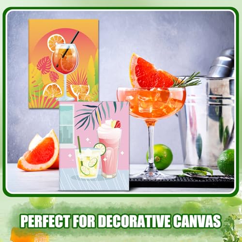 Sherr 20 Pcs Stretched Pre Drawn Canvas Afro Queen Black Art for Painting for Adults Outline Pre Drawn Stretched Cotton Canvas to Paint Party Set, 8 x 10''(Cocktail) - style: Cocktail