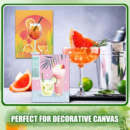 Sherr 20 Pcs Stretched Pre Drawn Canvas Afro Queen Black Art for Painting for Adults Outline Pre Drawn Stretched Cotton Canvas to Paint Party Set, 8 x 10''(Cocktail) - style: Cocktail