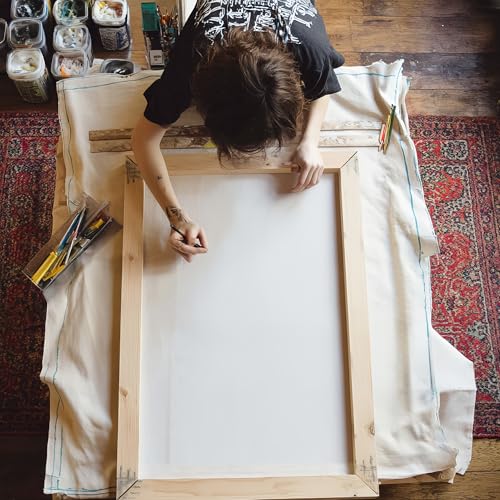 PHOENIX Professional Canvas Roll 72 Inch x 6 Yard (18 Feet) | 15 Oz. Heavyweight Primed Cotton, for Oil & Acrylic Painting, Ready-to-Use Unstretched Artist Canvas - size: 72 inch x 6 yard, style: 15 oz.