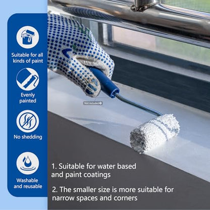 20 Pack 2 Inch Microfiber Paint Roller (3/8 Inch Nap), Small Paint Roller Covers, Suitable for Repairing Mini Paint Rollers on Walls, Doors, Cabinets and Window Edges - size: 2 Inch Paint Roller Kit, 20 Pack