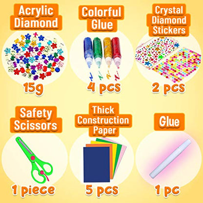 Goody King Arts and Crafts Supplies for Kids - All in One Kid Crafts Toddler Activities Kids School Supplies Age 4 5 6 7 8 Years Old Craft Art Supply Kit Kindergarten Homeschool - size: Medium