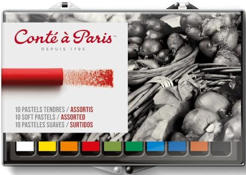 Conté à Paris 10 Count Assorted Soft Pastels Set - style: 10 Count - Assorted