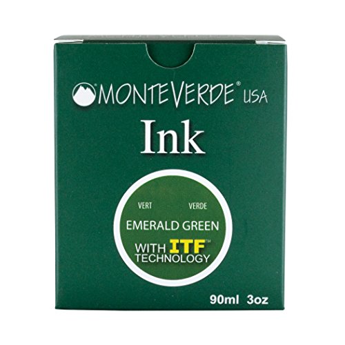 Monteverde USA Ink with ITF Technology, 90 ml Emerald Green (G308GN) - color: Emerald Green, style: 90ml