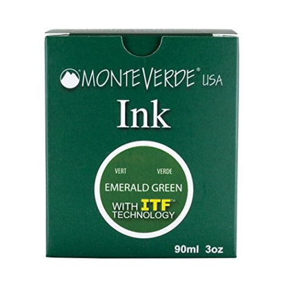 Monteverde USA Ink with ITF Technology, 90 ml Emerald Green (G308GN) - color: Emerald Green, style: 90ml