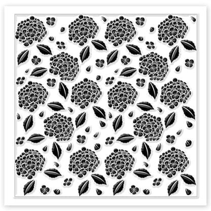 CHGCRAFT Hydrangea Texture Polymer Clay Texture Sheets Flowers Leaves Pattern Silicone Texture Stamp Clay Modeling Pattern Pad Texture Sheets for Polymer Clay Making Earrings Jewelry - style: Hydrangea