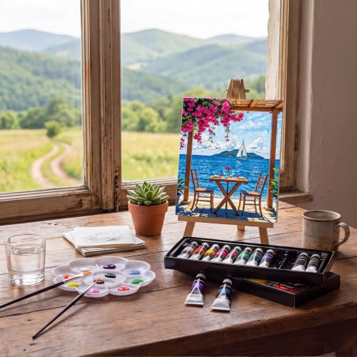 Sherr 12 Pcs Pre Drawn Canvas Pre Printed Canvas for Adults Sip and Paint Party Canvases Painting Kit for Summer Easter Mother's Day Party Favor (Coastal Scenery,8 x 10 Inch) - size: 8 x 10 Inch, style: Coastal Scenery