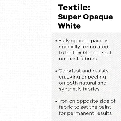 Jacquard Textile Super Opaque White 8oz- - color: Opaque White, size: 8 Fl Oz (Pack of 1)