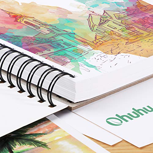 Ohuhu Marker Pads Art Sketchbook, 16.5"x11" XL A3 Large Paper Size, 120 LB/200 GSM Heavy Smooth Drawing Papers, 48 Sheets/96 Pages, Spiral Bound Sketch Book for Alcohol Markers Christmas Gift - size: 16.5" x 11"