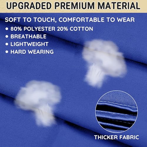 Chef Apron for Men and Women Wash Free Bib Apron with 2 Pockets Water & Oil Proof Adjustable Aprons - color: Blue