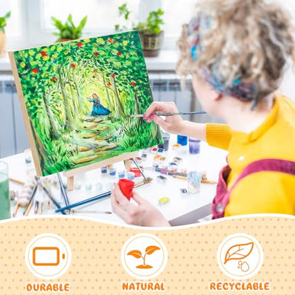 Barydat 24 Pcs Wood Panels for Painting 10'' x 8'' Unfinished Wood Canvas Board Artist Wall 0.79'' Deep Wooden Cradled Panels for DIY Crafts, Easel Display, Painting Pouring Arts Use with Oil, Acrylic - size: 10" X 8"