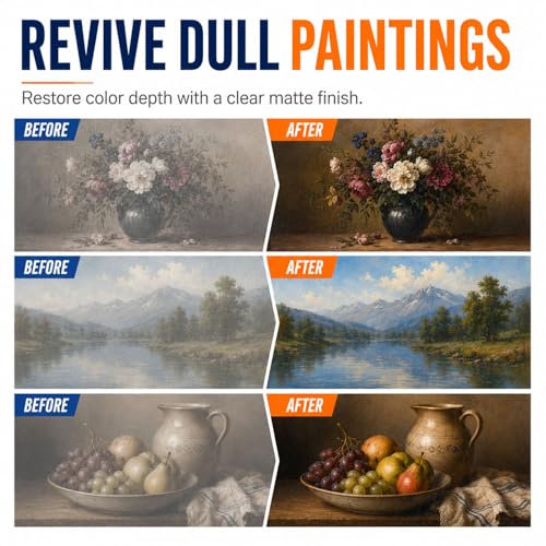 Clear Acrylic Paint Sealer, Matte Varnish for Acrylic Painting & Crafts, Non-Yellow Clear Coat for Clay, Wood, Glass, Metal, Plastic, Protect & Boost Matte Finish on Canvas, Rock Painting & Model - color: Matte