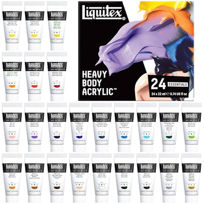 Liquitex Professional Heavy Body Acrylic Paint, 24 x 22ml (0.74-oz) Essentials Set - style: Essentials Set 24 x 22 (0.74-oz)