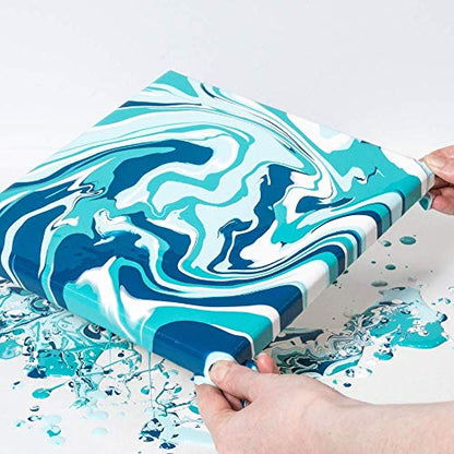 FolkArt Pre-Mixed Acrylic Pouring Paint, 8 oz, Aqua - color: Aqua