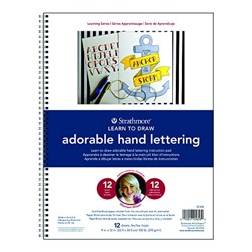 Strathmore (25-653-1 200 Learning Series Adorable Hand Lettering Pad, 28 Sheets - style: Hand-Lettering, Adorable