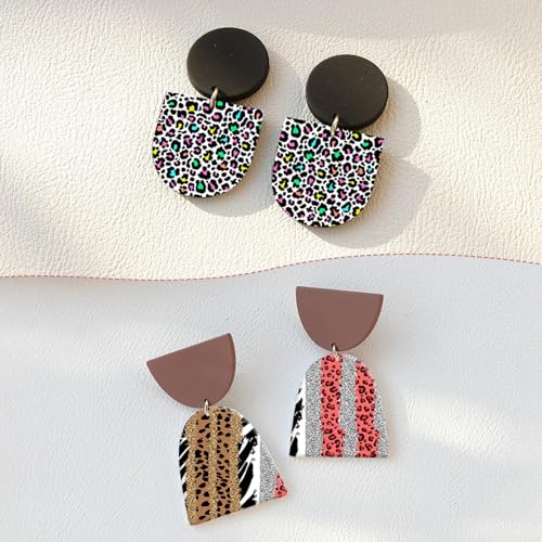 10 Sheets Clay Transfer Paper for Earrings & Polymer Clay, Zebra and Leopard Print Pattern Water Transfer Paper for Polymer Clay Jewelry Necklaces Pendants DIY Craft Supplies 5.82x3.93inch - color: Zebra and Leopard Print