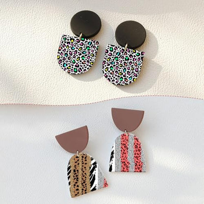 10 Sheets Clay Transfer Paper for Earrings & Polymer Clay, Zebra and Leopard Print Pattern Water Transfer Paper for Polymer Clay Jewelry Necklaces Pendants DIY Craft Supplies 5.82x3.93inch - color: Zebra and Leopard Print