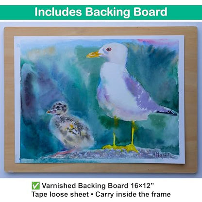 Wet Panel Carrier – 16×12” Wooden Frame with Carry Bag for Watercolor, Oil & Acrylic Paintings – Fits Sketchbooks, Loose Paper, Blocks, Panels & Canvases – Portable Plein Air Painting System - color: Wet Panel Carrier 12x16", Black