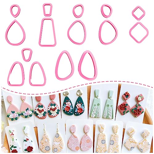 Keoker 15 Organic Shape Clay Cutters for Polymer Clay Jewelry, Polymer Clay Cutters for Clay Earrings Jewerlry Making (All) - color: ALL