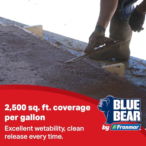 BLUE BEAR 800GP: Concrete Form Release - High-Yield - Non-Staining - Biodegradable Concrete Release Agent for Wood, Metal, Plastic, Styrene, Urethane & Fiberglass Forms