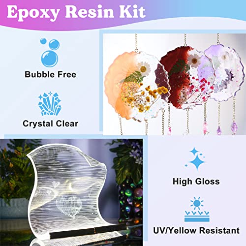 LET'S RESIN Bundle Set of 140oz Silicone Mold Making Kit and 1.5 Gallon Epoxy Resin