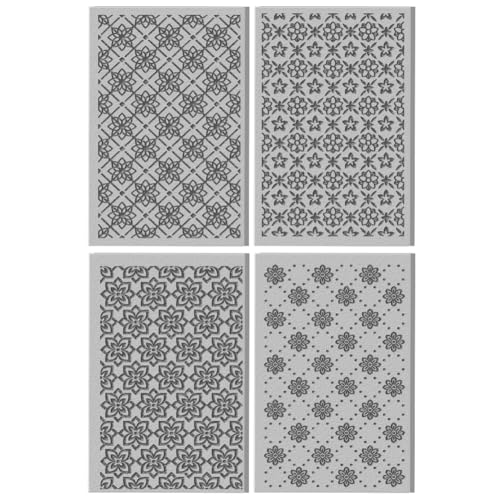 CHGCRAFT 4 Sheets Mandala Clay Texture Mat Artistic Plaid Flowers Polymer Clay Texture Sheets DIY Tools for Pottery Earring Jewelry Making Stamp Engraving Machines, 4x2.6inch - style: Mandala