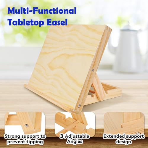 Easel for Painting Tabletop Table Easel 13 4/5 by 11 2/5 in | Adjustable Angle Art Easels for Painting Art Supplies for Adults Student Artist