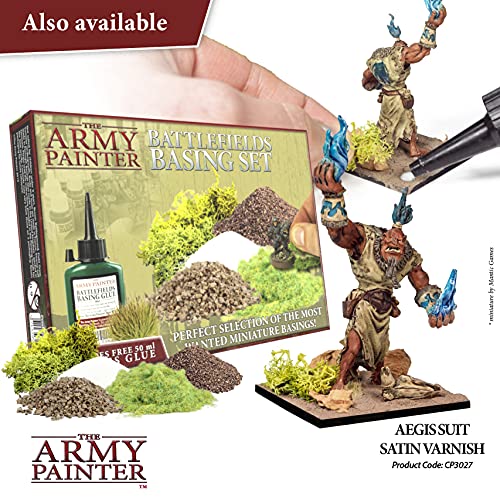 The Army Painter Satin Varnish, Spray Paint Varnish for Miniature Protection, Tabletop Roleplaying, Boardgames, and Wargames Miniature Modelling, 400ml - color: Satin Varnish
