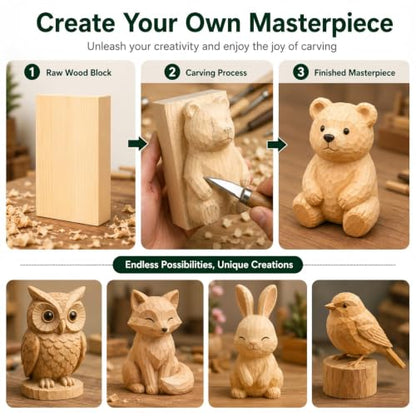 Unfinished Wood Blocks for Crafting, 3X5X1 Inch Wood Carving Blocks, 4 Pcs Solid Pine Wood Blocks for Craft DIY Wood Carving Painting Wall Decorations for Beginners and Adults - size: 3x5x1 Inch