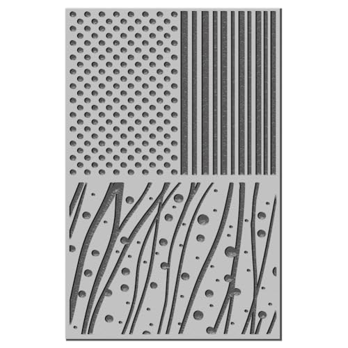CHGCRAFT Dots Vertical Lines Clay Texture Mat Polymer Clay Molds DIY Clay Texture Tools for Clay Pottery Earring Jewelry Making Stamp Engraving Machines, Mixed Shapes, 3.9x2.6inch - style: Dots