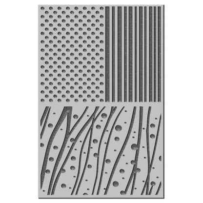 CHGCRAFT Dots Vertical Lines Clay Texture Mat Polymer Clay Molds DIY Clay Texture Tools for Clay Pottery Earring Jewelry Making Stamp Engraving Machines, Mixed Shapes, 3.9x2.6inch - style: Dots