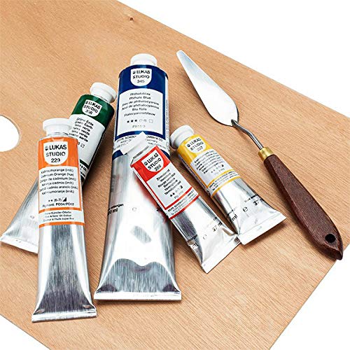 Lukas Studio Artist Oil Color Paints - High-pigment oil paint made with natural binder for artist, painting, & more! - [Titanium White - 37 mL]