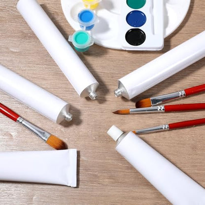 10 Pack Empty Paint Tubes, 60ml Unsealed Aluminum Paint Tubes with Needle Cap for Storing Paints Acrylics Gouaches Watercolors Oils and Other Kinds of Paints