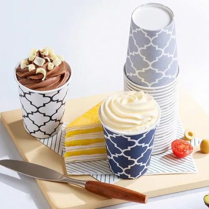 Clawsoff 300 Pack Paper Cups 8 oz, Disposable Coffee Cups 8 OZ Colourful Hot/Cold Beverage Drinking Cups for Office Party Home Picnic - color: Blue, size: 8 oz