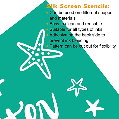 Self Adhesive Screen Printing,Stencils Mesh Transfer Stencils - Reusable Screen Printing Stencil Patterns for DIY Painting (Ship Shops) - color: Ship Shops