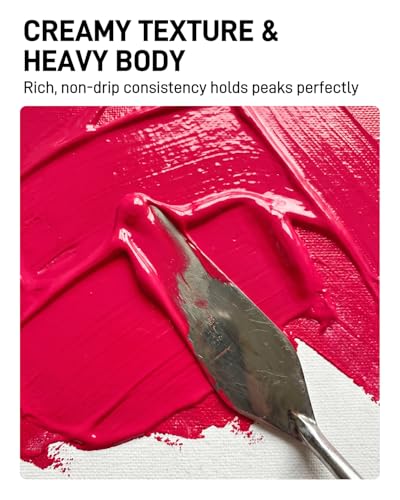 JusArt Red Acrylic Paint, 8.45oz/250ml Large Tube, Heavy Body Rich Pigment, Non-Toxic, Non-Fading Craft Paint for Canvas Wood Metal Fabric Ceramics, Art Supplies for Adults Artists Beginner - color: Red