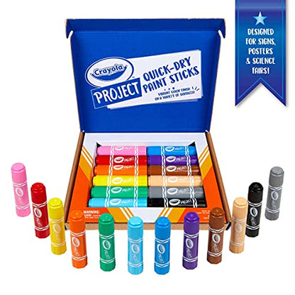 Crayola Quick Dry Paint Sticks, Amazon Exclusive Colors, Paint Set for Kids, 12 Count - size: 1 Count (Pack of 12)