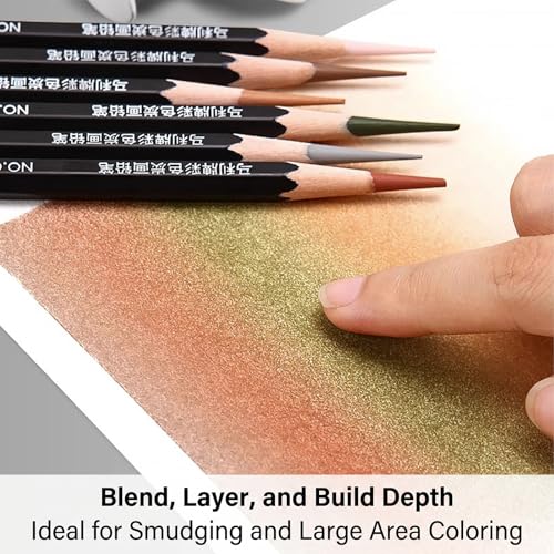 Marie's Professional Charcoal Drawing Set - Premium Artist Sketching Pencils for Portraits & Fine Art - Ideal for Professional Artists & Studio Creation(Red Brown) - style: Red Brown (10pcs)