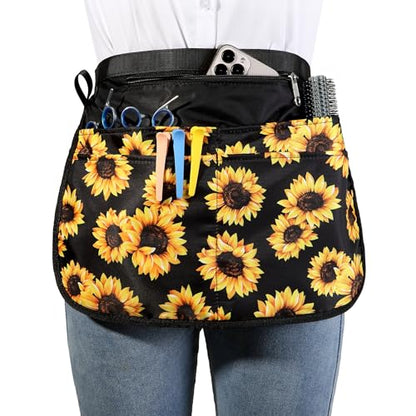 Barber Apron with 5 Pockets, Waterproof and Bleach-proof Hair Stylist Apron for Men and Women - color: Sunflower