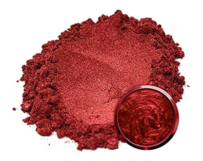 Eye Candy Pigments Premium True Red Mica Powder - Senshi Red (50gr) - for Epoxy, Resin, Soap, Paint, Woodworking, Acrylic Pouring, Bath Bombs, Fishing Lures - DIY Arts and Crafts Additive - color: Senshi Red